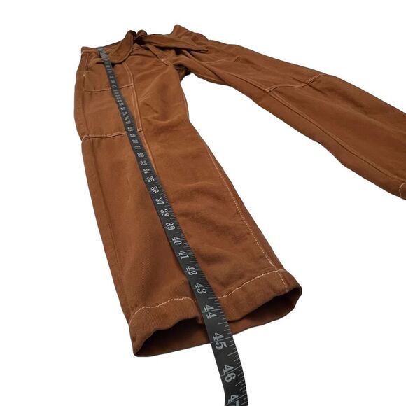Jonathan Simkhai Iconic Henley Pants Sz 29 Brown Tie Waist Soft Denim Cargo - Picture 9 of 9